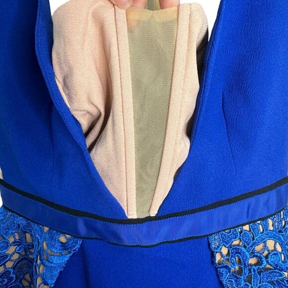 Three Floor Revolve West End Cobalt Blue and Rose Nude Dress NWT - Picture 7 of 13
